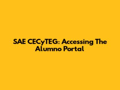 SAE CECyTEG: Accessing The Alumno Portal